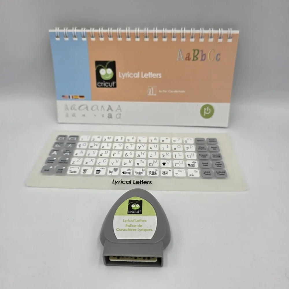 Cricut Lyrical Letters Font Cartridge &‎ Keyboard Overlay & Manual